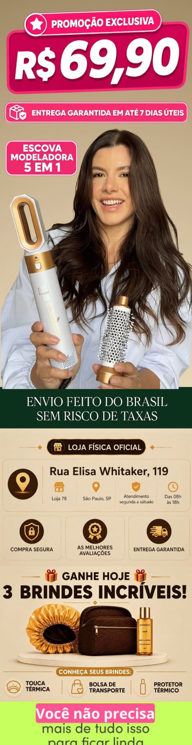 Escova 5 em 1 - Oferta