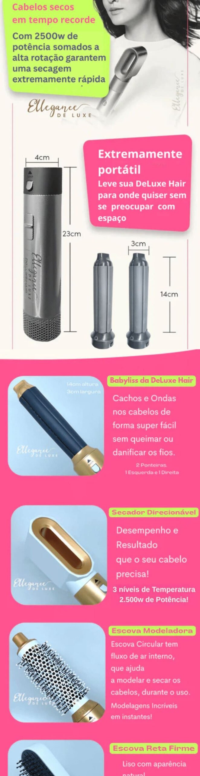 Escova 5 em 1 - Características