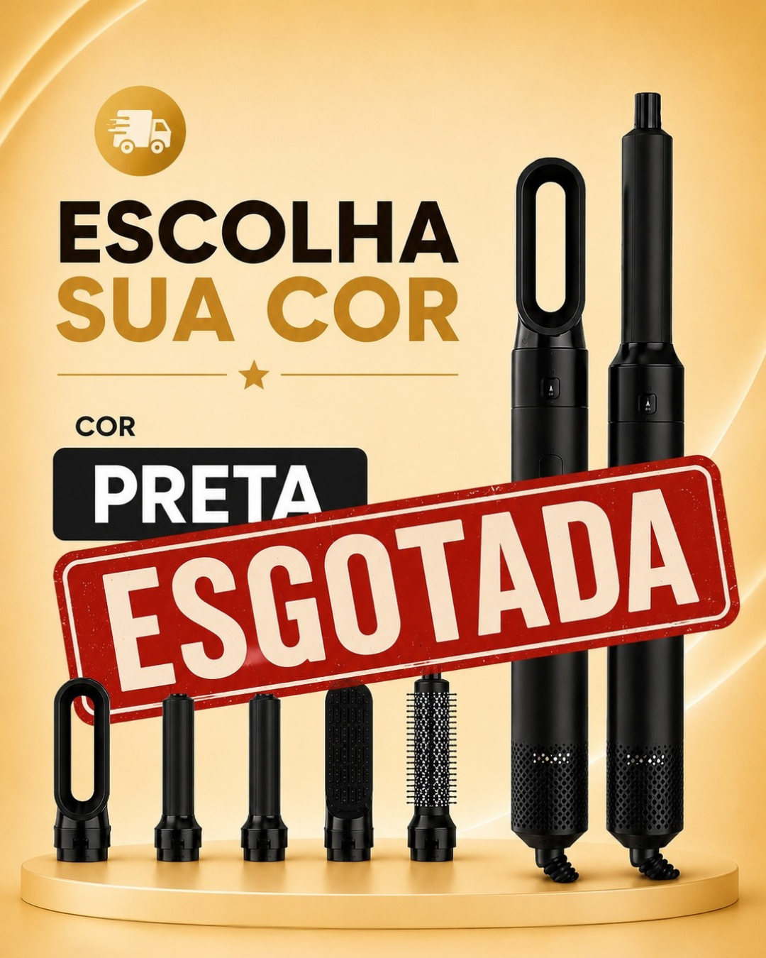 Escova Modeladora Hair 5 em 1, Alisa, Seca, Modela, Faz Cachos e Anti-Frizz – BIVOLT (110v/220v) - Imagem 6